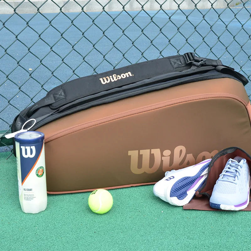 Bolsa Mochila de Tênis Wilson Super Tour PRO Staff V14 – Mochila Grande para Raquetes com Compartimento para Calçados