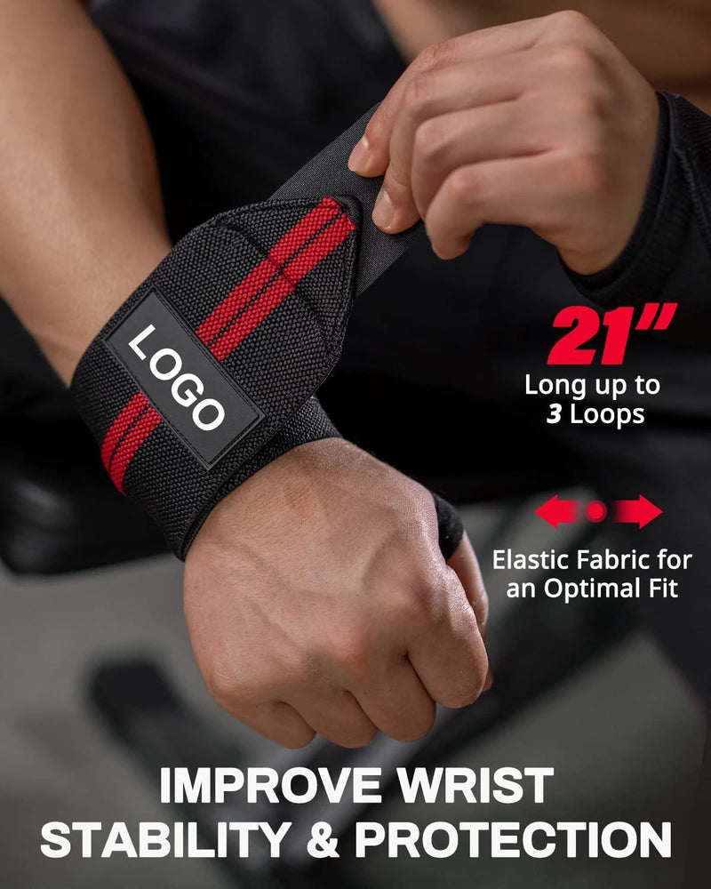 Munhequeira Strap Reforçadas para Musculação – Faixas de Punho para Levantamento de Peso