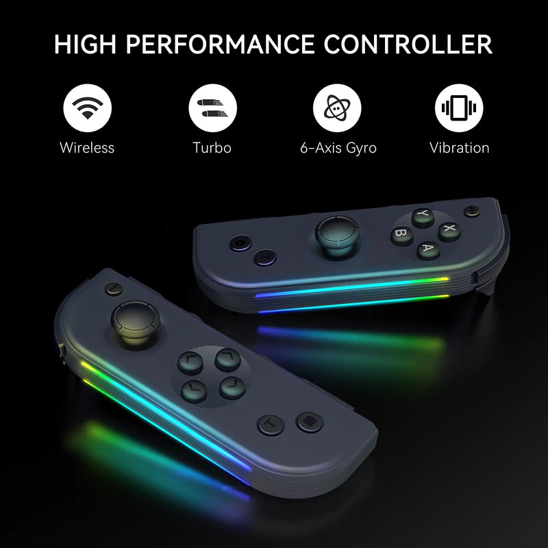 Controle Joy Pad para Switch com LED Lateral - Joycon Nintendo Switch / Lite / OLED