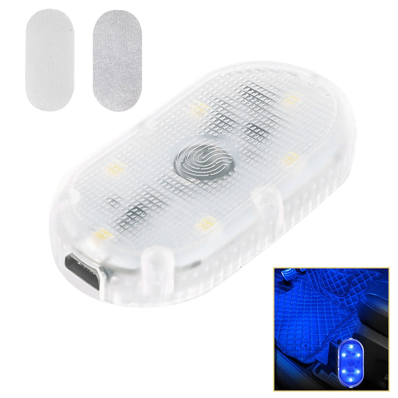 Mini LED RGB Sem Fio Recarregável para Carro - Luzes para Interior do Carro Assoalho Porta Malas Automóveis