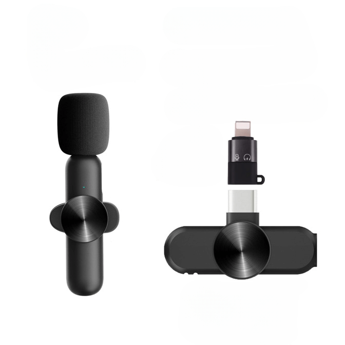 Microfone Lapela Sem Fio Lavalier - para iPhone e Android -  Gravação de Áudio sem Ruídos