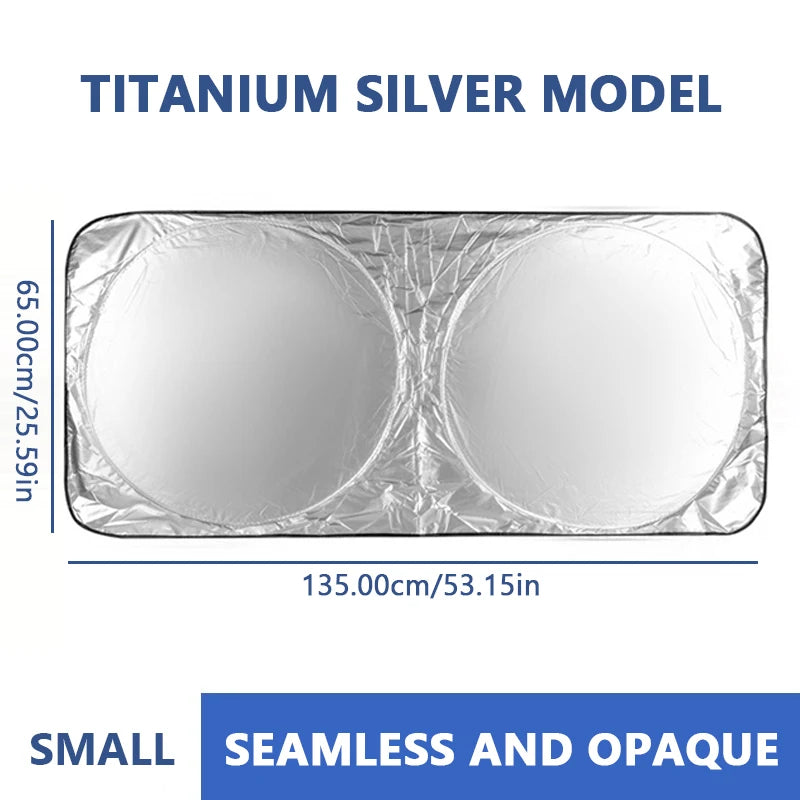 Protetor Solar Para-Brisa Refletivo SEAMETAL Dobrável - Bloqueio de Raios UV Janela Frontal para Veículos Carros