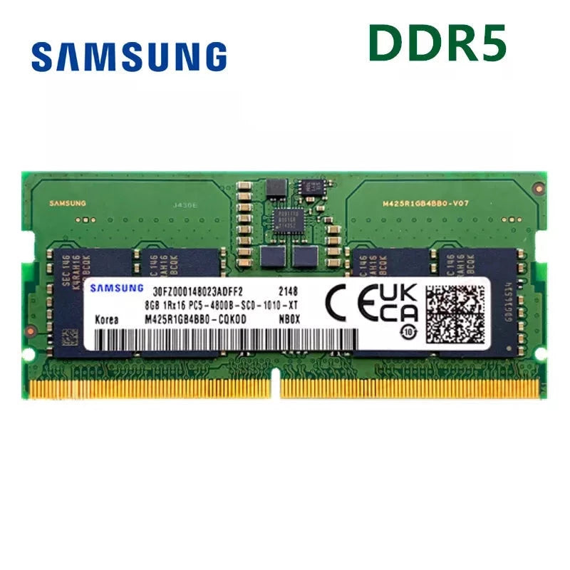 Memória RAM CL40 Samsung DDR5 4800MHz - 8GB 16GB 32GB para Notebook