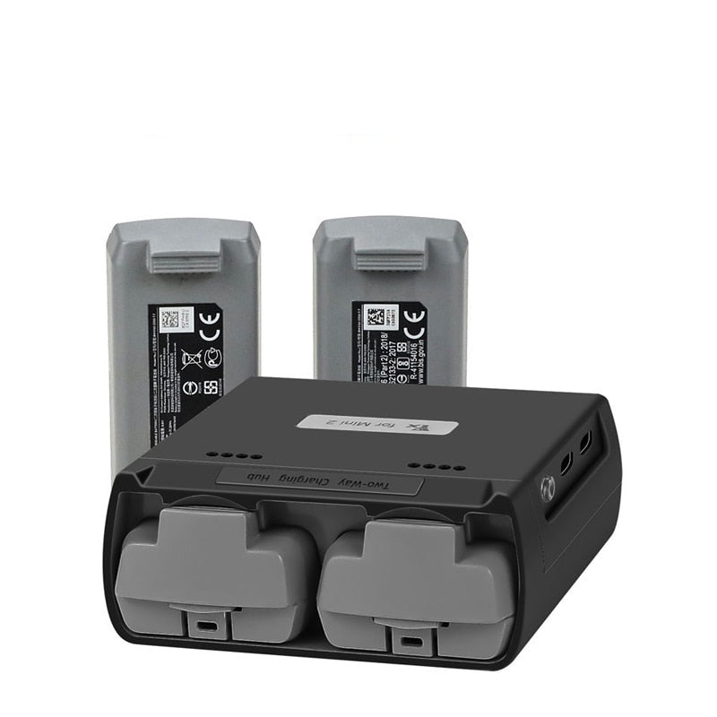 Carregador de Bateria Duplo para Dji Mavic Mini 2/Mini SE - Hub de Carregamento de 2 Baterias Bidirecional