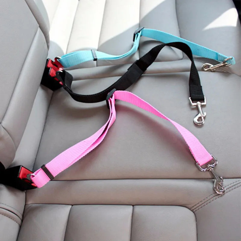 Cinto de Segurança Premium Pet para Gato Cachorro - Cinto de Carro para Animais, Coleira de Tração com Clipe de Segurança