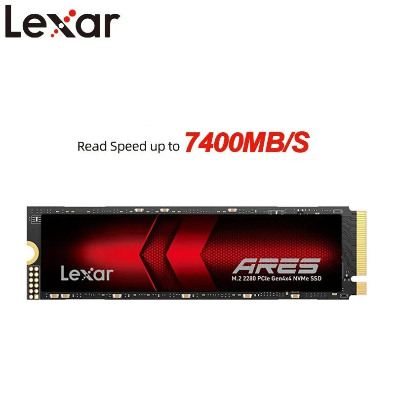 Memória SSD Lexar ARES - 4TB 2TB 1TB 512GB - NVME M2 2280 PCIe4 - para PC, PS5, Notebook