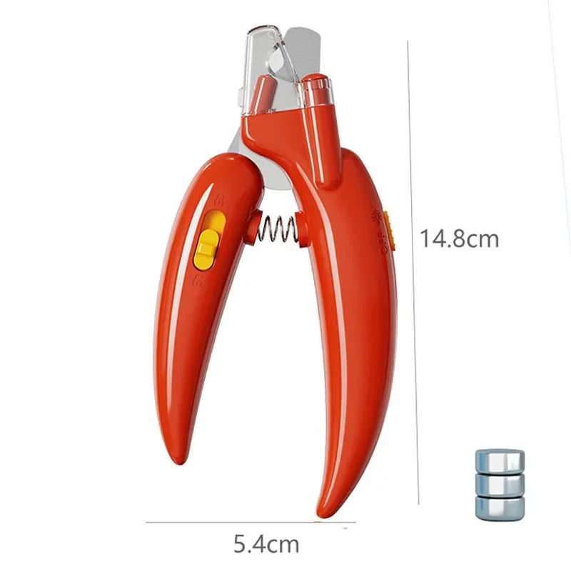 Alicate Profissional para Aparar Unhas de Pet com LED - Cortador para Aparar Garras de Cães Gatos Pequenos Animais