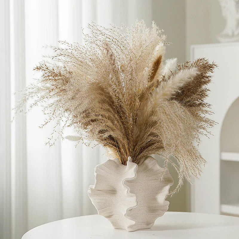 Vaso de Cerâmica Estilo Coral Marinho – Estilo Nórdico para Decoração de Mesa de Centro Sala de Estar