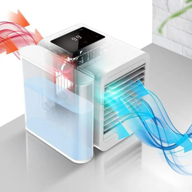 Ar Condicionado Portátil - Ventilador Refrigerador com Capacidade de 1 Litro - Resfriamento Rápido Umidificador Doméstico