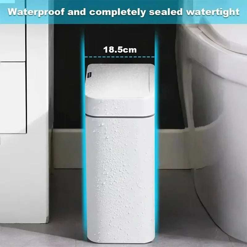 Lixeira Automática 15 Litros com Sensor Inteligente – para Banheiro Escritório Quarto Cozinha