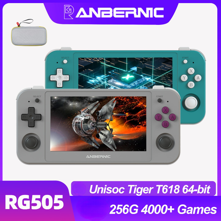 Console Portátil Anbernic RG505 e Memória 128G com 20k Jogos Retrô - Tela OLED