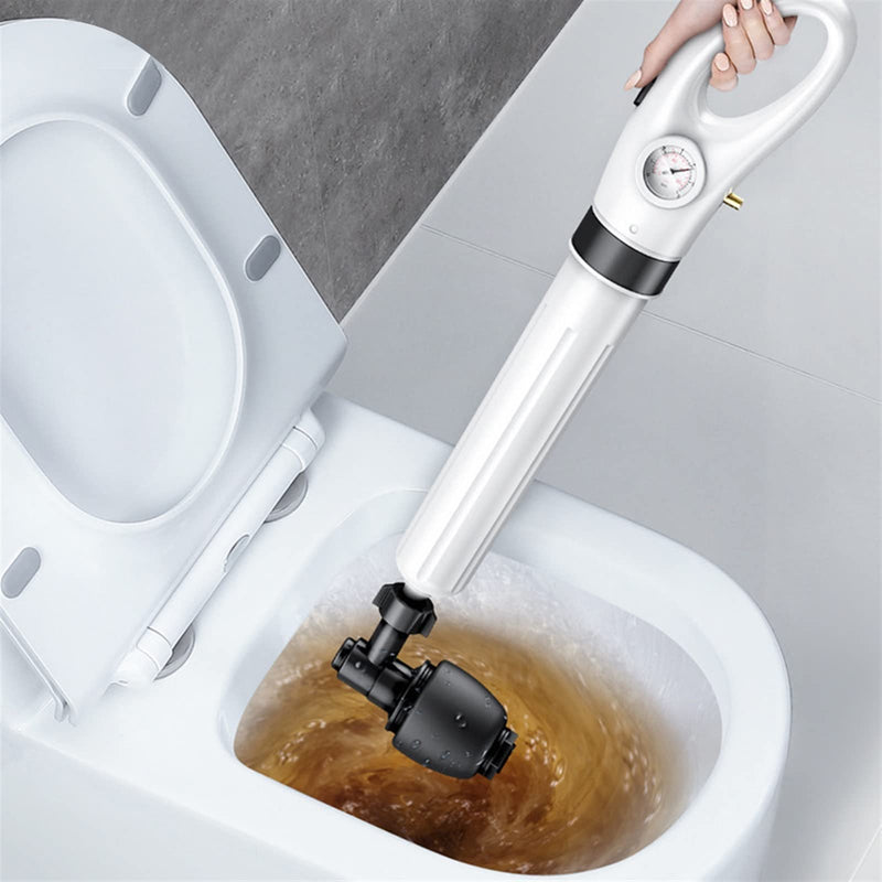 Desentupidor Turbo de Descarga Sanitário Pias - Limpa Canos de Alta Pressão, Desentupidor Manual Pneumático