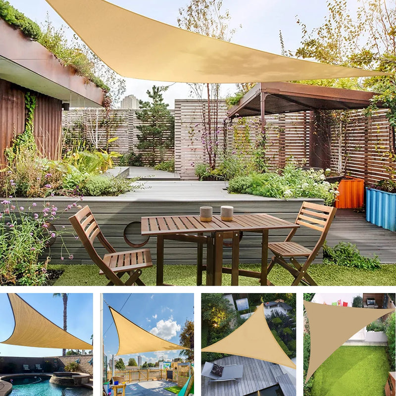 Toldo Solar Impermeável com Proteção UV 98% - Lona Toldo Cobertura Triangular para Área Externa Piscina Jardim