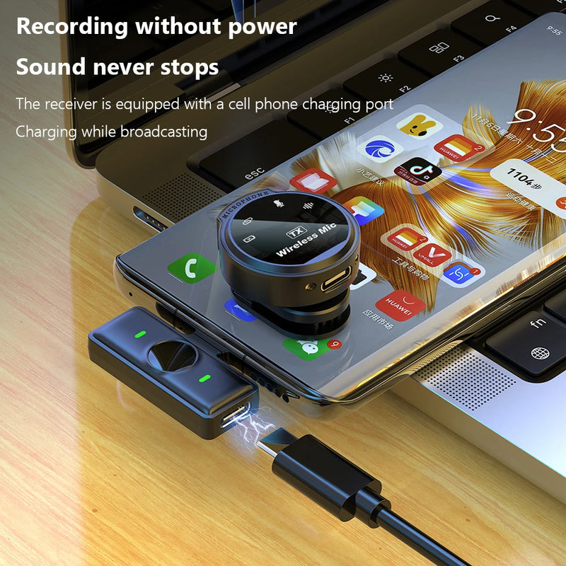 Microfone Lapela Inteligente Sem Fio Xiaomi J6 – Ideal para Vlogs Lives Youtube Entrevistas