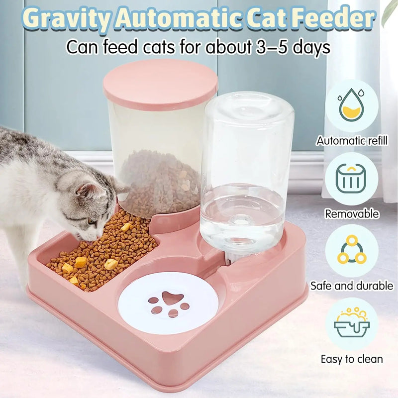 Alimentador e Bebedouro Automático 2 em 1 para Ração e Água - para PETS