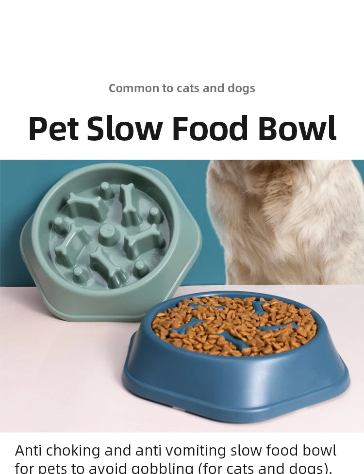 Tigela Anti Engasgo Alimentação Lenta para Pets Cães e Gatos