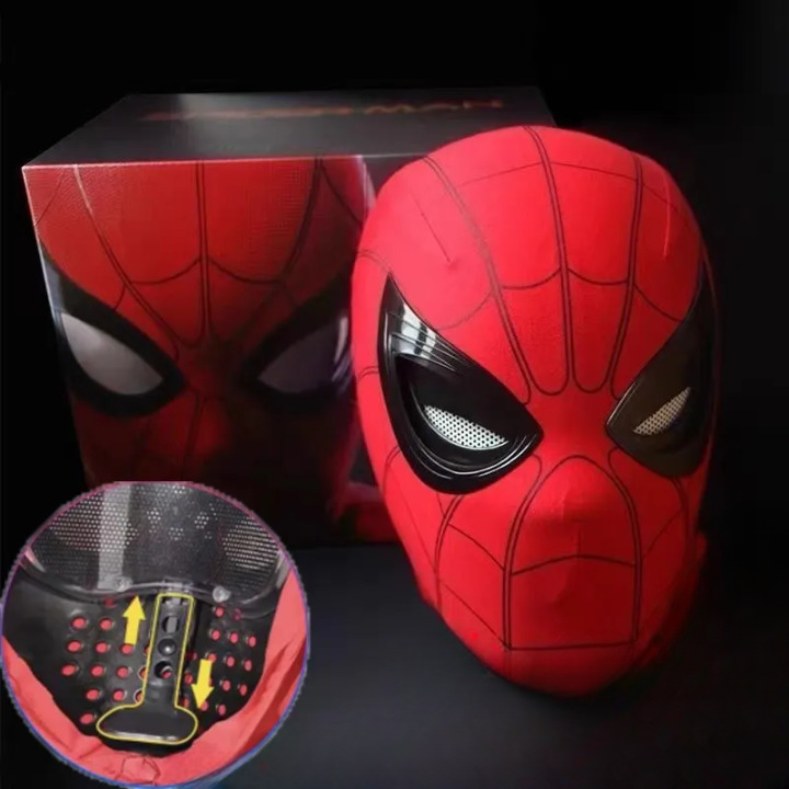 Máscara do Homem-Aranha Vingadores com Olhos Móveis - Máscara Eletrônica  Modelo para Adultos e Crianças