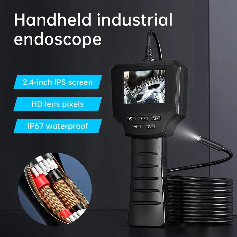 Câmera Endoscópio Industrial com Tela HD 4.3 Polegadas INSKAM – Câmera de Inspeção à Prova d'Água IP67 1080P com Lente de 8mm