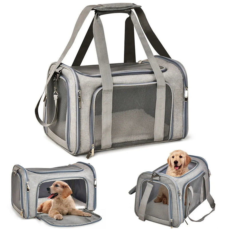 Bolsa de Transporte para Cães Gatos Pets - Aprovada para Viagens de Avião Confortável e Prática