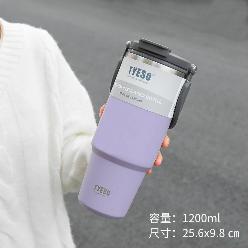 Copo Garrafa Térmica Tumbler Tyeso 1200ml com Alça - de Aço Inox com Isolamento Térmico a Vácuo