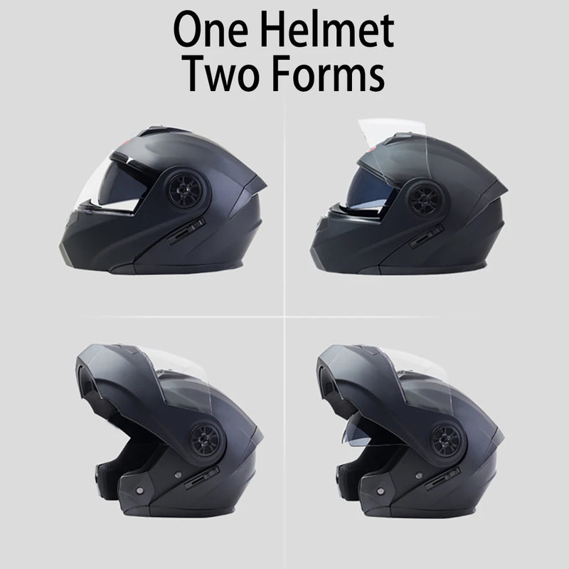 Capacete Moto Completo Visor Lentes Duplas Modular - Capacete BLD PRO para Motoqueiros Motocross TrackDay