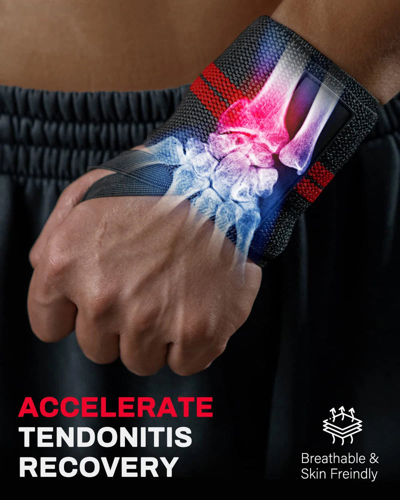 Munhequeira Strap Reforçadas para Musculação – Faixas de Punho para Levantamento de Peso