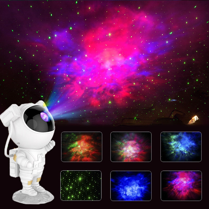 Galaxy STAR - Projetor Astronauta Galaxy LED Efeito Nébula