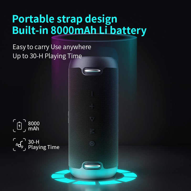 Caixa de Som Bluetooth Mifa A90 com LED - 60W Graves Potentes Amplificador classe D
