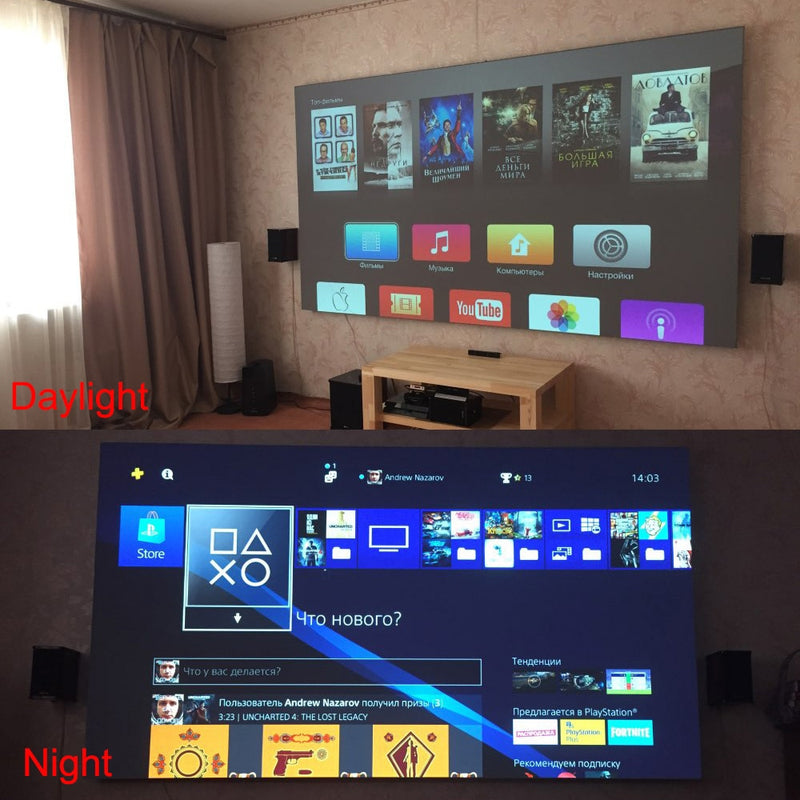 Tela de Projeção Tecido Refletivo para projetores YG300, XGIMI DLP e LED em Home Theater