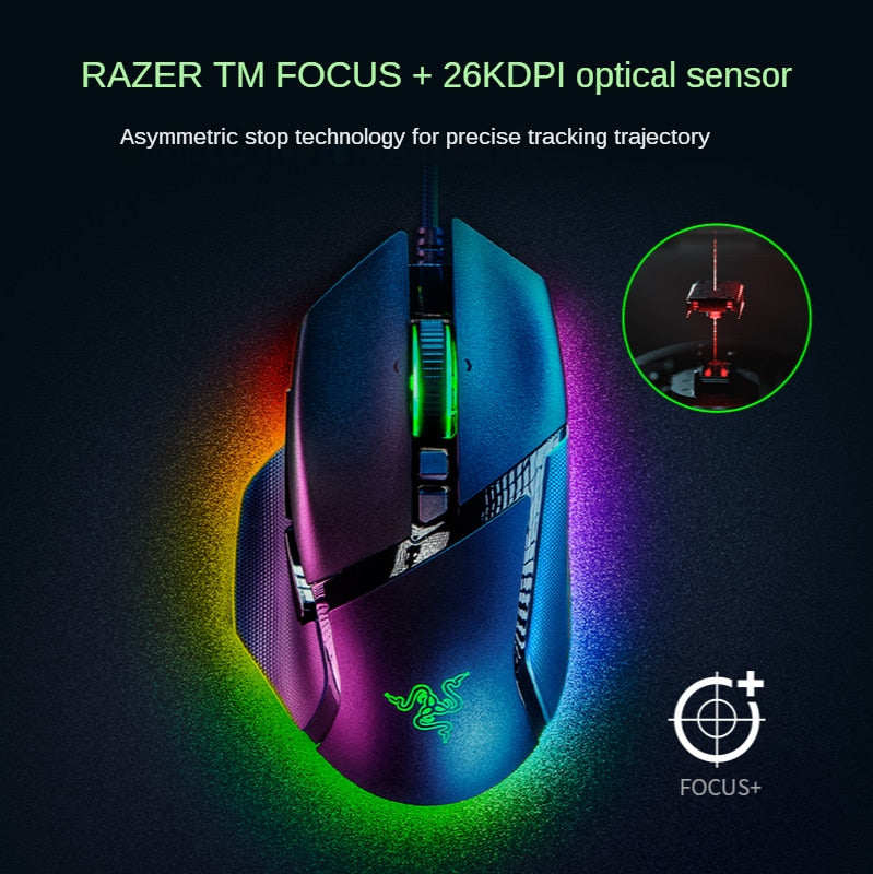 Mouse Gamer Razer BASILISK V3 - RGB Edição E-Sports - Sensor Óptico 26K DPI, 10 Botões Click Rápido