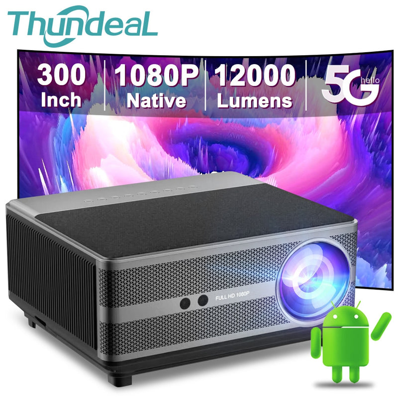 Projetor ThundeaL TD98 Cinema WiFi 5G - Full HD LED 4K - Vídeo Filme Inteligente Projetor Android