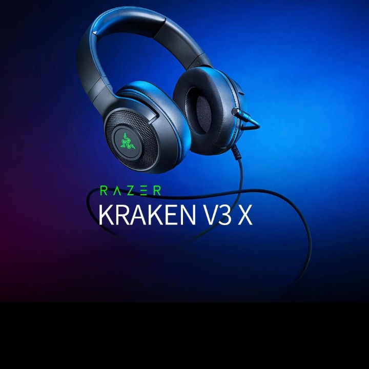 Fone Headset Razer Kraken V3 X com Fio - Para Jogos Com Cancelamento de Ruído e Som 7.1 Surround Microfone USB