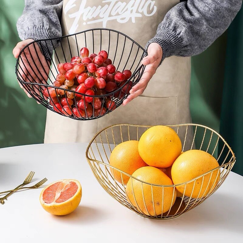 Fruteira de Mesa Moderna em Metal Premium - Tamanho Grande - Cozinha Moderna