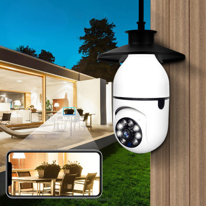 Câmera IP Lâmpada Novo Modelo WiFi - SmartCAM Visão 360 graus Imagem Full HD - com LED de Segurança