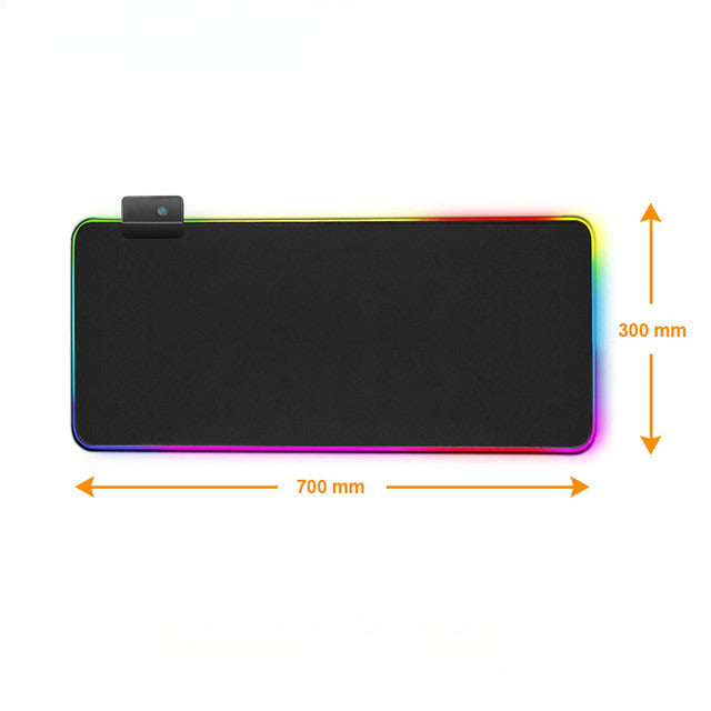 Mouse Pad Gamer Galaxy com LED RGB Colorido