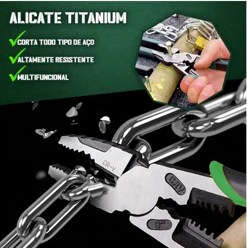 Alicate King Titanium Corta Tudo 7 Polegadas - Multifuncional